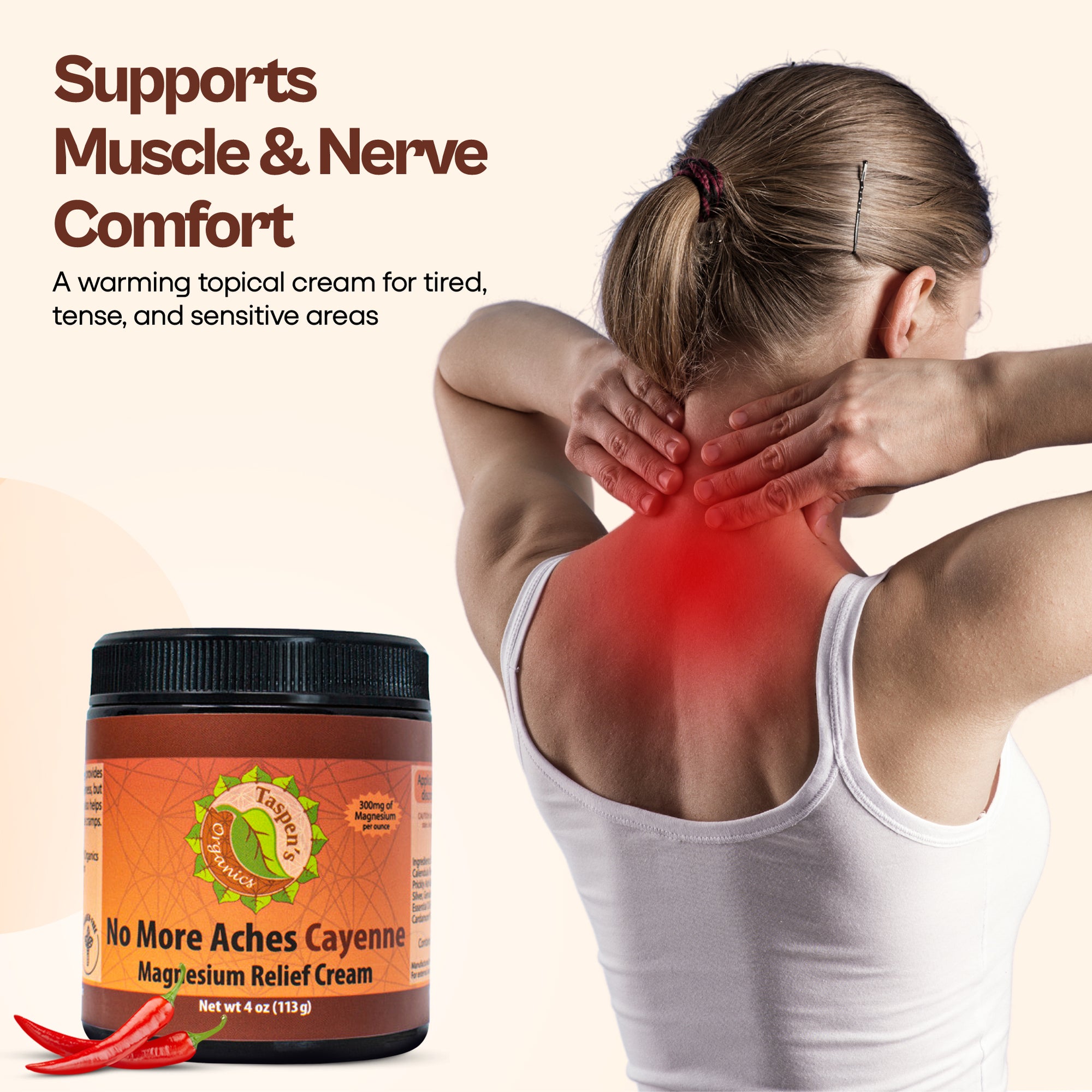 Magnesium No More Aches Cayenne Relief Cream