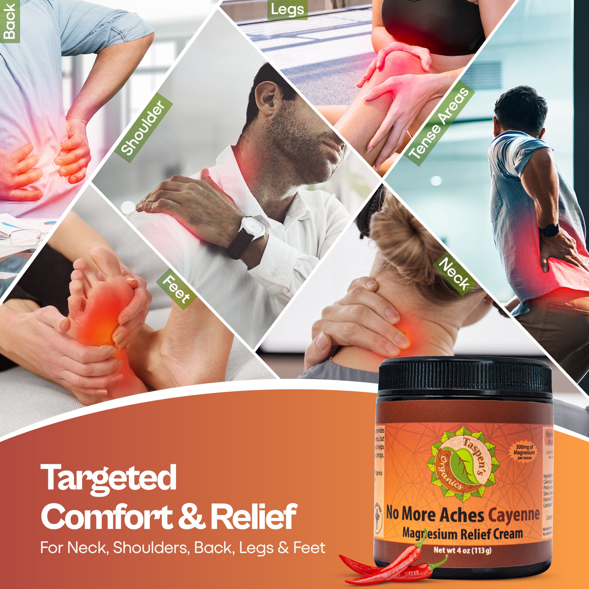 Magnesium No More Aches Cayenne Relief Cream