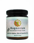 9oz Jar of Magnesium Unscented Sleep Cream on a white background - gentle for babies, kids & sensitive skin