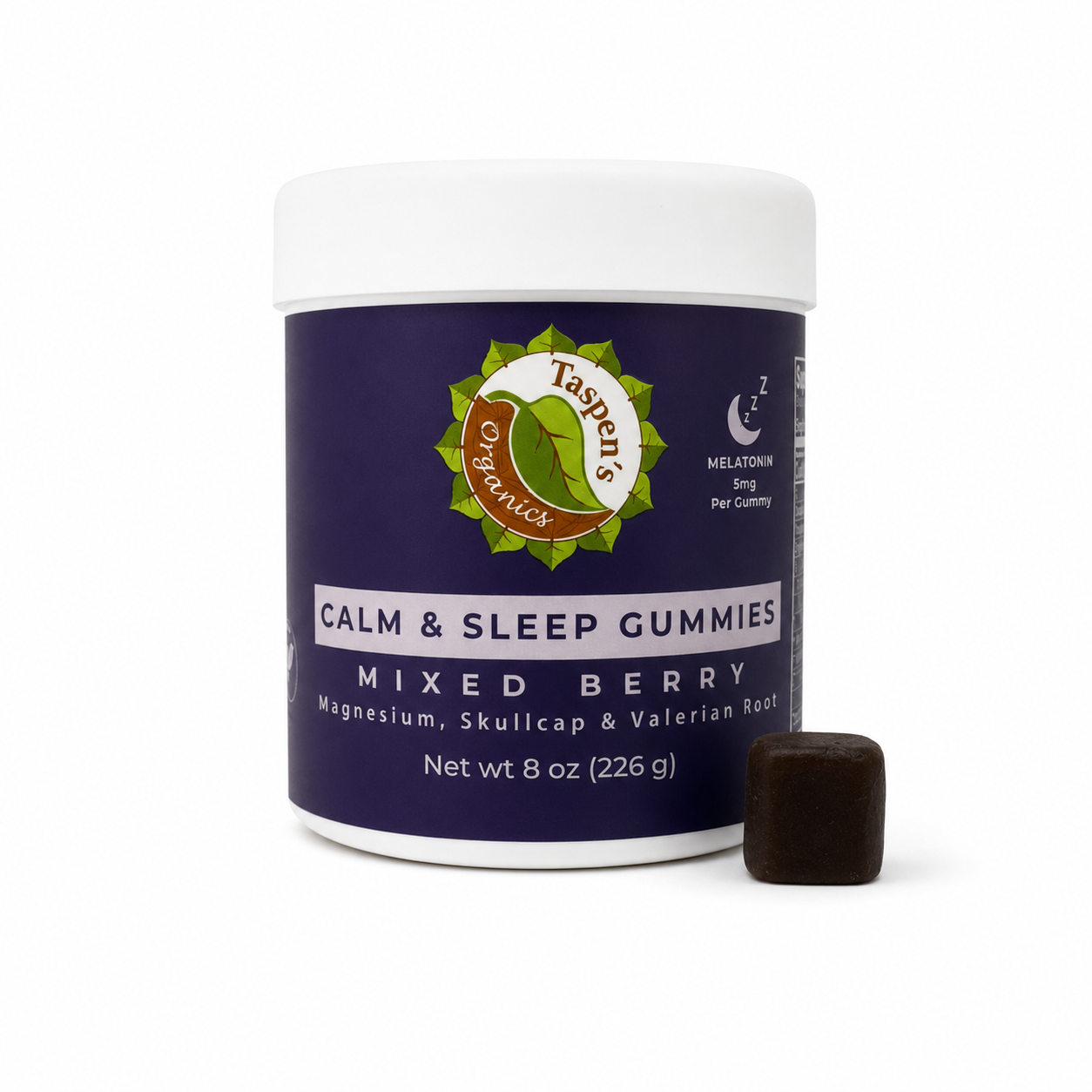 Calm &amp; Sleep Gummies: Mixed Berry with Magnesium, Skullcap &amp; Valerian Root
