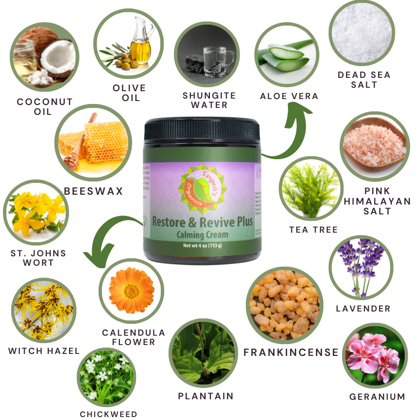 Restore & Revive Calming Cream PLUS – Taspen's Organics