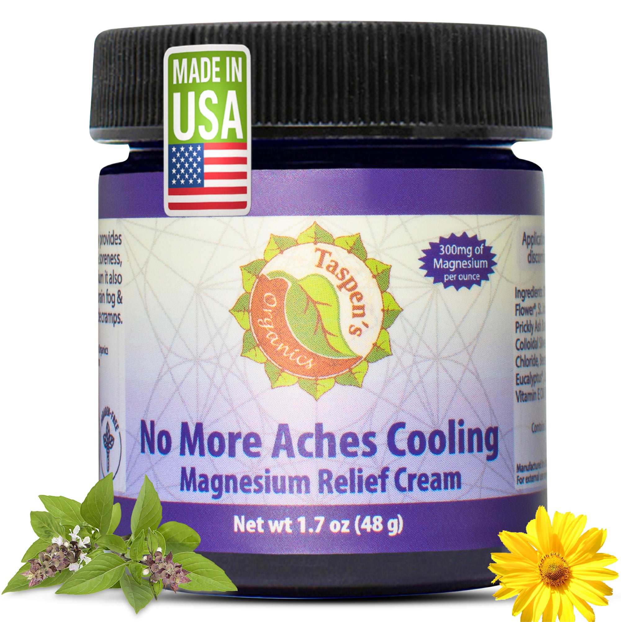 Magnesium No More Aches Cooling Relief Cream – Taspen's Organics