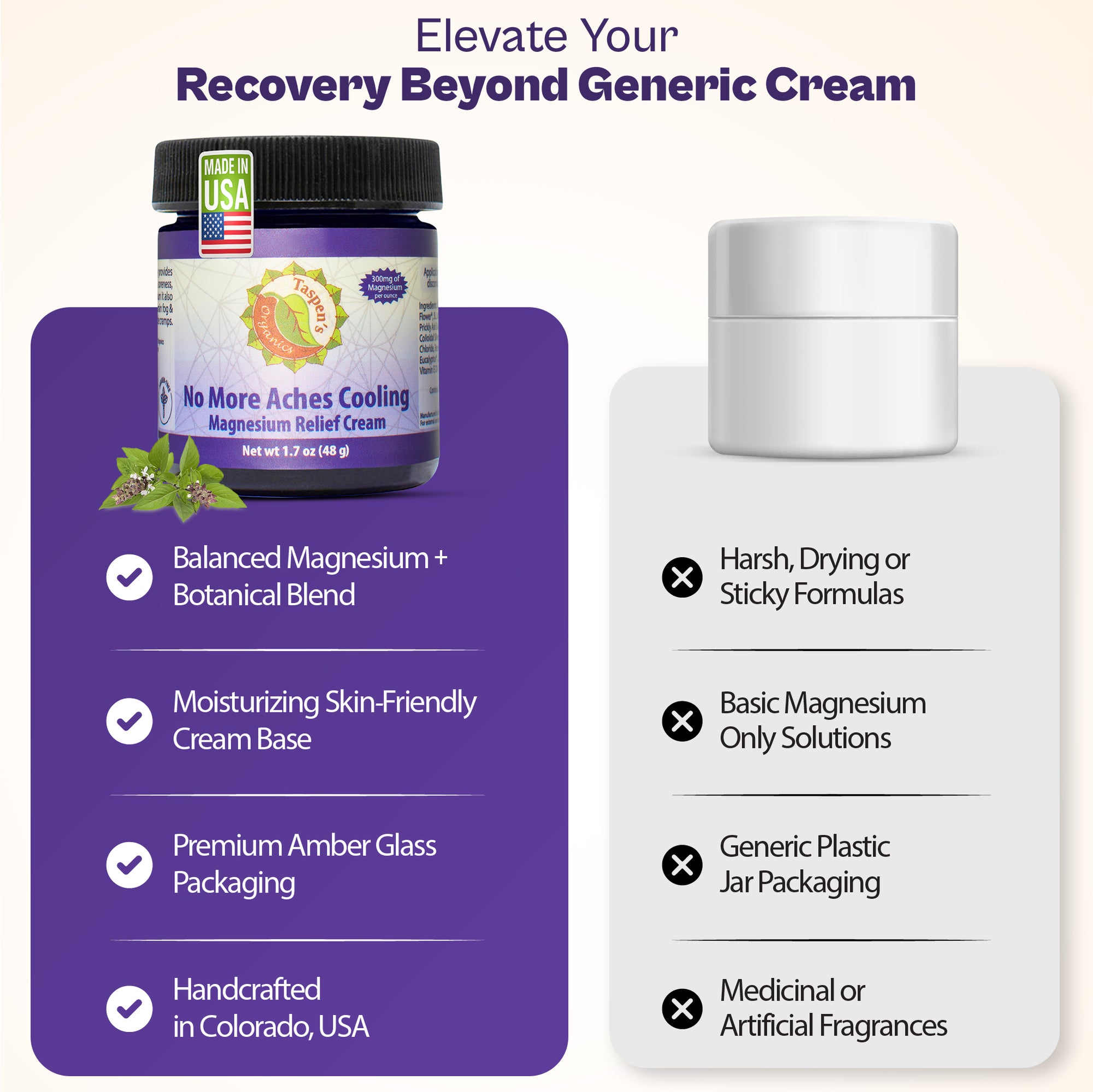 Magnesium No More Aches Cooling Relief Cream