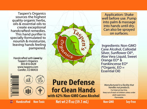 Organic Non-Toxic Alcohol Colloidal Silver Essential Oils Hand Sanitizer